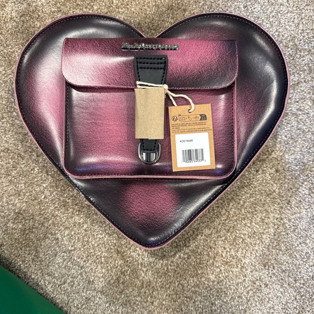 Dr. Martens Pink and Black Heart-Shaped Bag